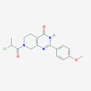 7-(2-Chloropropanoyl)-2-(4-methoxyphenyl)-5,6,7,8-tetrahydropyrido[3,4-D]pyrimidin-4(1H)-one