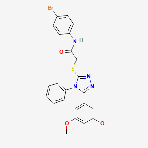 N-(4-bromophenyl)-2-{[5-(3,5-dimethoxyphenyl)-4-phenyl-4H-1,2,4-triazol-3-yl]sulfanyl}acetamide