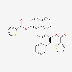 1-({3-[(Thiophen-2-ylcarbonyl)oxy]naphthalen-1-yl}methyl)naphthalen-2-yl thiophene-2-carboxylate