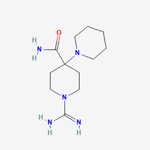 molecular formula C12H23N5O B14919227 1'-Carbamimidoyl-1,4'-bipiperidine-4'-carboxamide 