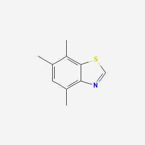 molecular formula C10H11NS B14919233 4,6,7-Trimethyl-1,3-benzothiazole 