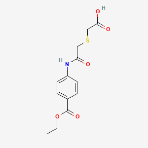 molecular formula C13H15NO5S B14919249 [(2-{[4-(Ethoxycarbonyl)phenyl]amino}-2-oxoethyl)sulfanyl]acetic acid 