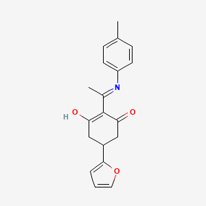 5-(Furan-2-yl)-2-{1-[(4-methylphenyl)amino]ethylidene}cyclohexane-1,3-dione