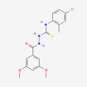 molecular formula C17H18ClN3O3S B14919278 N-(4-chloro-2-methylphenyl)-2-[(3,5-dimethoxyphenyl)carbonyl]hydrazinecarbothioamide 