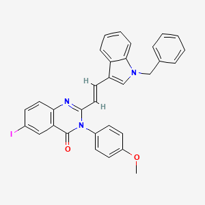 2-[(E)-2-(1-benzyl-1H-indol-3-yl)ethenyl]-6-iodo-3-(4-methoxyphenyl)quinazolin-4(3H)-one