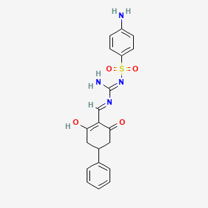 4-amino-N-{N-[(2,6-dioxo-4-phenylcyclohexylidene)methyl]carbamimidoyl}benzenesulfonamide