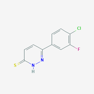 6-(4-Chloro-3-fluorophenyl)pyridazine-3-thiol