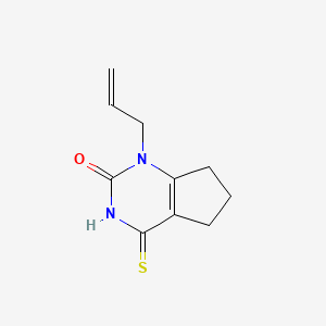 molecular formula C10H12N2OS B1491931 1-allyl-4-thioxo-1,3,4,5,6,7-hexahydro-2H-cyclopenta[d]pyrimidin-2-one CAS No. 2098019-68-0