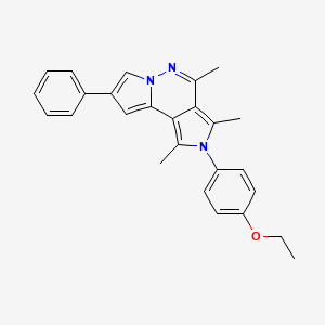 4-(4-ethoxyphenyl)-3,5,7-trimethyl-11-phenyl-4,8,9-triazatricyclo[7.3.0.02,6]dodeca-1(12),2,5,7,10-pentaene