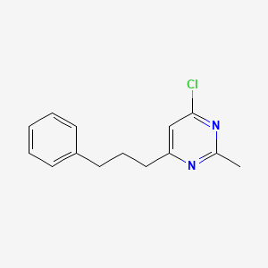 molecular formula C14H15ClN2 B1491936 4-Chloro-2-methyl-6-(3-phenylpropyl)pyrimidine CAS No. 2098086-00-9