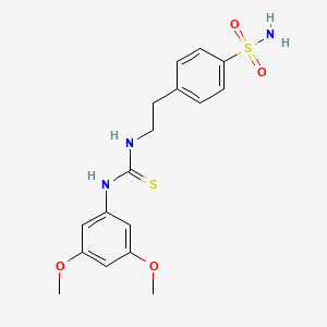 molecular formula C17H21N3O4S2 B14919367 4-(2-{[(3,5-Dimethoxyphenyl)carbamothioyl]amino}ethyl)benzenesulfonamide 