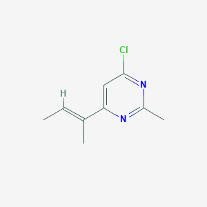 (E)-4-(but-2-en-2-yl)-6-chloro-2-methylpyrimidine