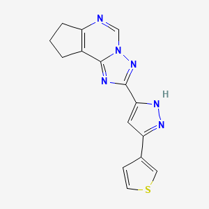 2-[5-(3-Thienyl)-1H-pyrazol-3-YL]-8,9-dihydro-7H-cyclopenta[E][1,2,4]triazolo[1,5-C]pyrimidine