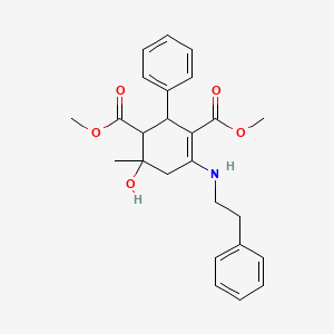 Dimethyl 6-hydroxy-6-methyl-2-phenyl-4-[(2-phenylethyl)amino]cyclohex-3-ene-1,3-dicarboxylate