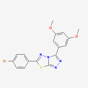 molecular formula C17H13BrN4O2S B14919407 6-(4-Bromophenyl)-3-(3,5-dimethoxyphenyl)[1,2,4]triazolo[3,4-b][1,3,4]thiadiazole 