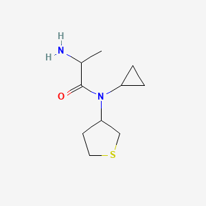 molecular formula C10H18N2OS B1491941 2-amino-N-cyclopropyl-N-(tetrahydrothiophen-3-yl)propanamide CAS No. 2097944-42-6