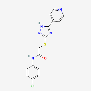 N-(4-chlorophenyl)-2-[(5-pyridin-4-yl-1H-1,2,4-triazol-3-yl)sulfanyl]acetamide