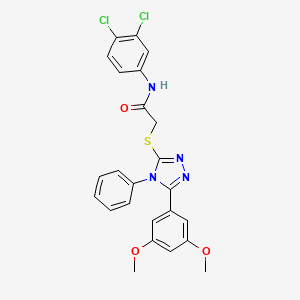 N-(3,4-dichlorophenyl)-2-{[5-(3,5-dimethoxyphenyl)-4-phenyl-4H-1,2,4-triazol-3-yl]sulfanyl}acetamide