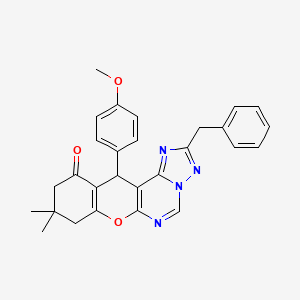 2-benzyl-12-(4-methoxyphenyl)-9,9-dimethyl-8,9,10,12-tetrahydro-11H-chromeno[3,2-e][1,2,4]triazolo[1,5-c]pyrimidin-11-one