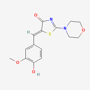 (5Z)-5-(4-hydroxy-3-methoxybenzylidene)-2-(morpholin-4-yl)-1,3-thiazol-4(5H)-one