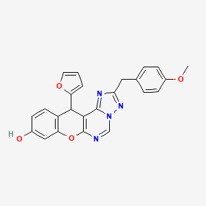 12-(2-Furyl)-2-(4-methoxybenzyl)-12H-chromeno[3,2-E][1,2,4]triazolo[1,5-C]pyrimidin-9-OL