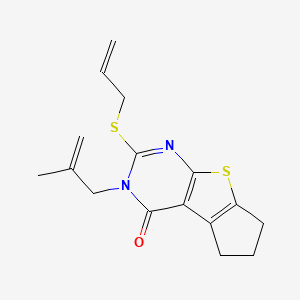 2-(Allylsulfanyl)-3-(2-methylallyl)-3,5,6,7-tetrahydro-4H-cyclopenta[4,5]thieno[2,3-D]pyrimidin-4-one