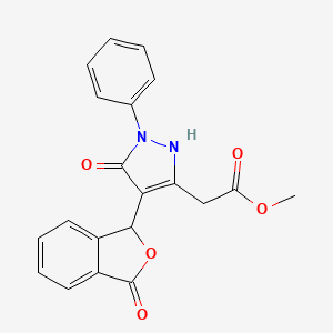 methyl [5-hydroxy-4-(3-oxo-1,3-dihydro-2-benzofuran-1-yl)-1-phenyl-1H-pyrazol-3-yl]acetate