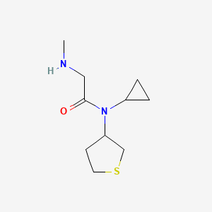 molecular formula C10H18N2OS B1491948 N-cyclopropyl-2-(methylamino)-N-(tetrahydrothiophen-3-yl)acetamide CAS No. 2097956-70-0