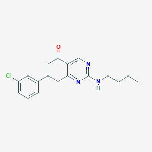 molecular formula C18H20ClN3O B14919494 2-(butylamino)-7-(3-chlorophenyl)-7,8-dihydroquinazolin-5(6H)-one 