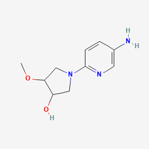 molecular formula C10H15N3O2 B1491951 1-(5-Aminopyridin-2-yl)-4-methoxypyrrolidin-3-ol CAS No. 2098082-63-2