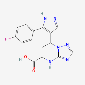 7-[3-(4-fluorophenyl)-1H-pyrazol-4-yl]-4,7-dihydro[1,2,4]triazolo[1,5-a]pyrimidine-5-carboxylic acid