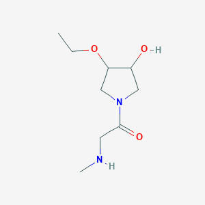 molecular formula C9H18N2O3 B1491952 1-(3-乙氧基-4-羟基吡咯烷-1-基)-2-(甲基氨基)乙烷-1-酮 CAS No. 2098132-54-6