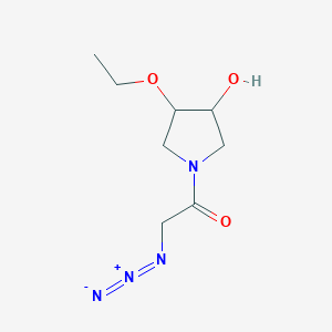 molecular formula C8H14N4O3 B1491953 2-叠氮-1-(3-乙氧基-4-羟基吡咯烷-1-基)乙烷-1-酮 CAS No. 2098077-04-2