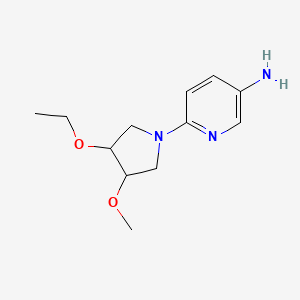 molecular formula C12H19N3O2 B1491954 6-(3-乙氧基-4-甲氧基吡咯烷-1-基)吡啶-3-胺 CAS No. 2097956-46-0