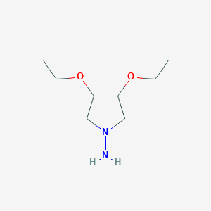 molecular formula C8H18N2O2 B1491955 3,4-Diethoxypyrrolidin-1-amine CAS No. 2098002-08-3