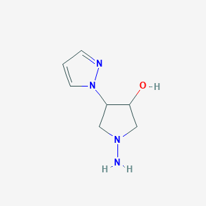 1-amino-4-(1H-pyrazol-1-yl)pyrrolidin-3-ol