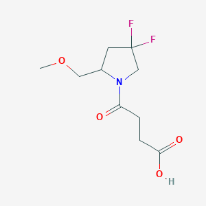 molecular formula C10H15F2NO4 B1491957 4-(4,4-Difluoro-2-(methoxymethyl)pyrrolidin-1-yl)-4-oxobutanoic acid CAS No. 2098076-09-4