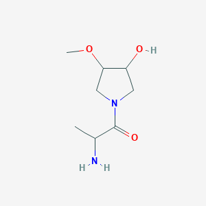 molecular formula C8H16N2O3 B1491958 2-Amino-1-(3-hydroxy-4-methoxypyrrolidin-1-yl)propan-1-one CAS No. 2097946-87-5