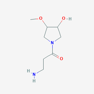 molecular formula C8H16N2O3 B1491959 3-Amino-1-(3-hydroxy-4-methoxypyrrolidin-1-yl)propan-1-one CAS No. 2090615-09-9