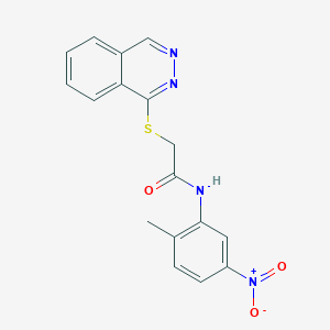 N-(2-methyl-5-nitrophenyl)-2-(phthalazin-1-ylsulfanyl)acetamide