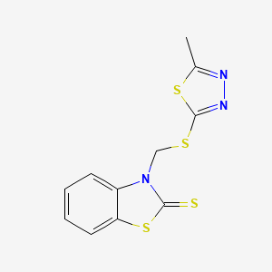 3-{[(5-methyl-1,3,4-thiadiazol-2-yl)sulfanyl]methyl}-1,3-benzothiazole-2(3H)-thione