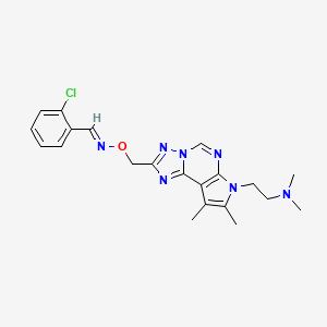 2-Chlorobenzaldehyde O~1~-({7-[2-(dimethylamino)ethyl]-8,9-dimethyl-7H-pyrrolo[3,2-E][1,2,4]triazolo[1,5-C]pyrimidin-2-YL}methyl)oxime