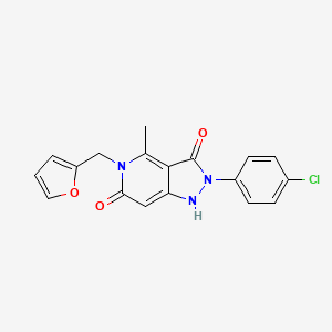 2-(4-chlorophenyl)-5-(furan-2-ylmethyl)-4-methyl-1H-pyrazolo[4,3-c]pyridine-3,6(2H,5H)-dione