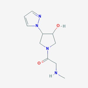 1-(3-hydroxy-4-(1H-pyrazol-1-yl)pyrrolidin-1-yl)-2-(methylamino)ethan-1-one