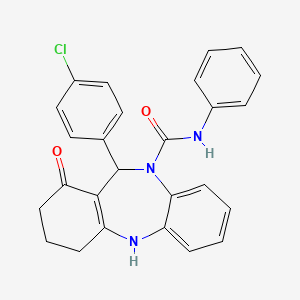 11-(4-chlorophenyl)-1-oxo-N-phenyl-1,2,3,4,5,11-hexahydro-10H-dibenzo[b,e][1,4]diazepine-10-carboxamide