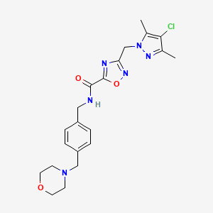 3-[(4-chloro-3,5-dimethyl-1H-pyrazol-1-yl)methyl]-N~5~-[4-(morpholinomethyl)benzyl]-1,2,4-oxadiazole-5-carboxamide