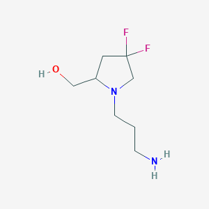 (1-(3-Aminopropyl)-4,4-difluoropyrrolidin-2-yl)methanol