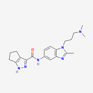 N-{1-[3-(dimethylamino)propyl]-2-methyl-1H-benzimidazol-5-yl}-2,4,5,6-tetrahydrocyclopenta[c]pyrazole-3-carboxamide