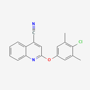 2-(4-Chloro-3,5-dimethylphenoxy)quinoline-4-carbonitrile