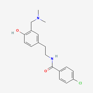 4-chloro-N-(2-{3-[(dimethylamino)methyl]-4-hydroxyphenyl}ethyl)benzamide